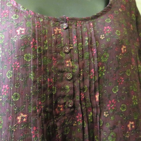 REDOUTE CREATION TUNIC BLOUSE ** SIZE 24 W  **poly - Picture 8 of 11